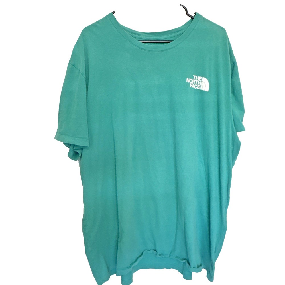 The North Face Men's 3XL Green Short Sleeve Logo T-Shirt Crew Neck